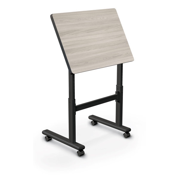 MooreCo Hierarchy Height Adjustable Sit to Standing Flip Top Student